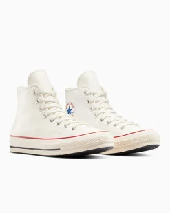 Converse Modelli Alti|Basketball<Chuck 70 Leather Egret/Natural Ivory/Blue