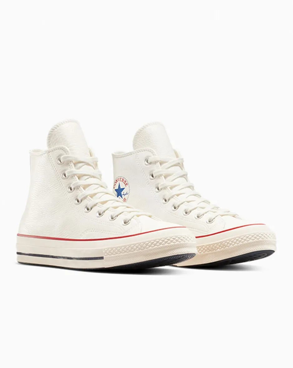 Converse Modelli Alti|Basketball<Chuck 70 Leather Egret/Natural Ivory/Blue