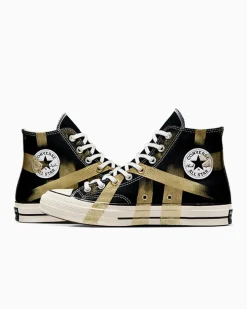 Converse Modelli Alti|Modelli Alti<Chuck 70 LTD Gold Paint Black Overpaint Gold