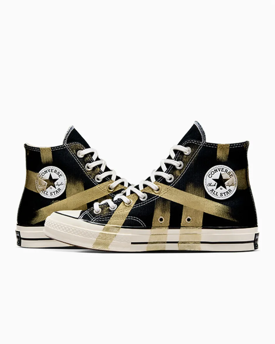 Converse Modelli Alti|Modelli Alti<Chuck 70 LTD Gold Paint Black Overpaint Gold