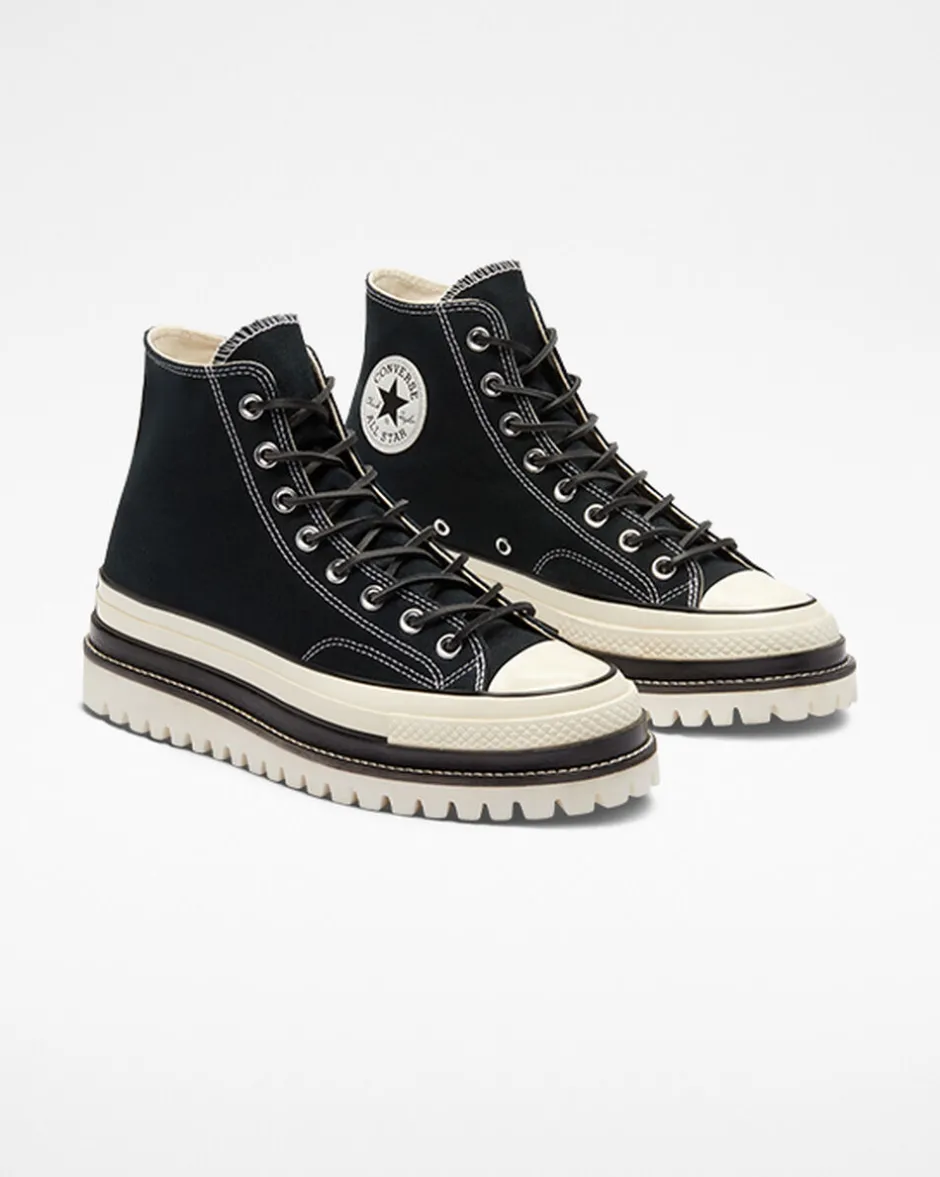 Converse Modelli Alti|Modelli Alti<Chuck 70 LTD Lugged Platform Black Trek Evo