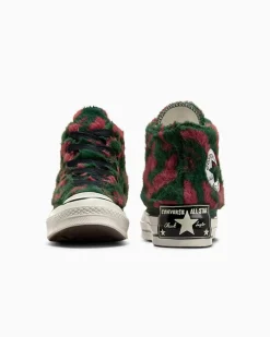 Converse Modelli Alti|Modelli Alti<Chuck 70 Luxe Plush Polvere di stelle/Verde invidia/Egret