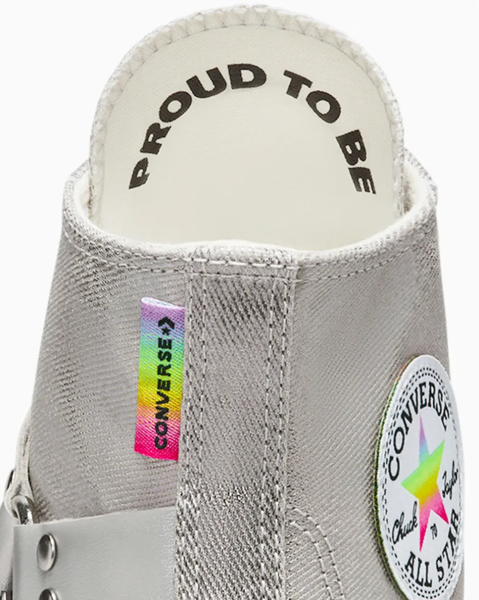Converse Modelli Alti|Modelli Alti<Chuck 70 Pride Argento/Egret/Fucsia caos