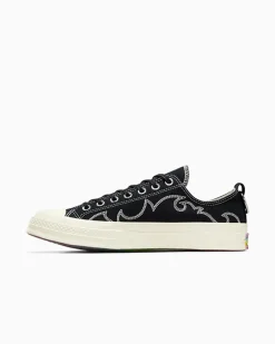 Converse Modelli Bassi|Modelli Bassi<Chuck 70 Pride Nero/Egret/Fucsia caos