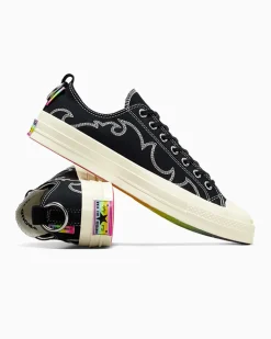 Converse Modelli Bassi|Modelli Bassi<Chuck 70 Pride Nero/Egret/Fucsia caos
