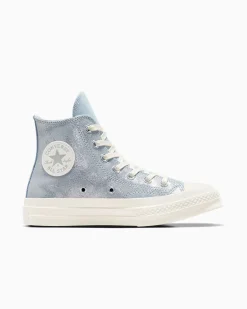 Converse Modelli Alti|Chuck Taylor All Star<Chuck 70 Suede Shimmer Winter Slay/Egret/Argento