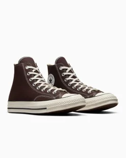 Converse Modelli Alti|Calzata Larga<Chuck 70 Vintage Canvas Dark Root/Egret/Nero