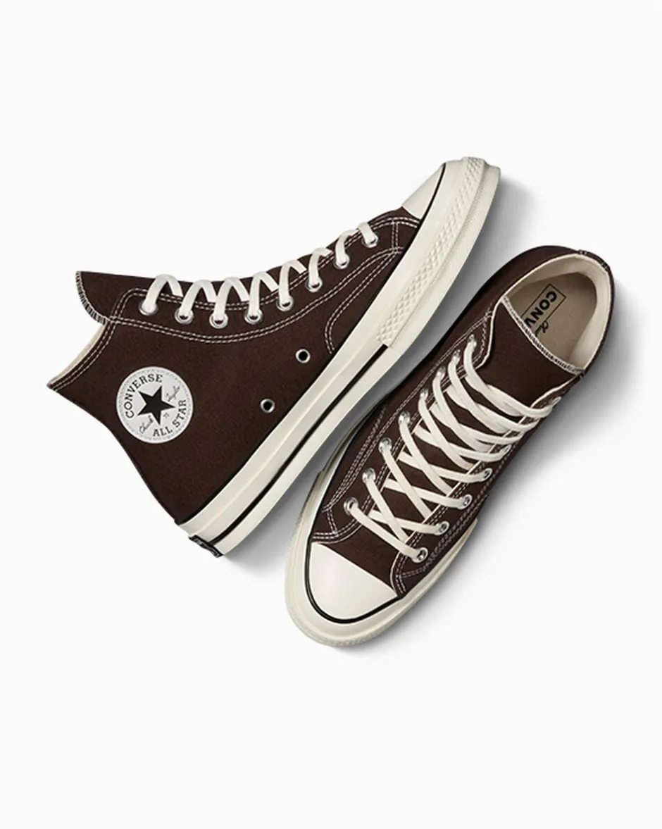 Converse Modelli Alti|Calzata Larga<Chuck 70 Vintage Canvas Dark Root/Egret/Nero