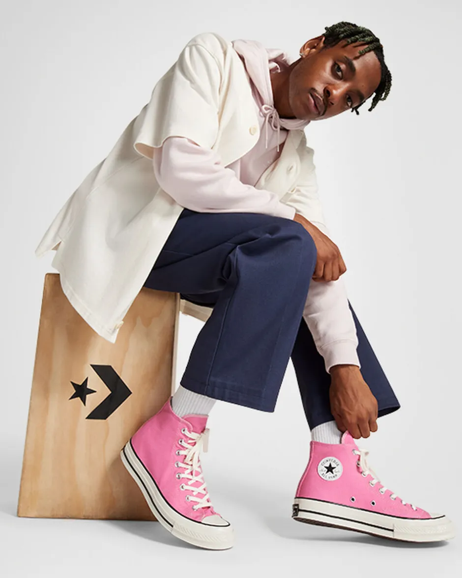 Converse Modelli Alti|Modelli Alti<Chuck 70 Vintage Canvas Rosa/Egret/Nero