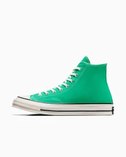 Converse Modelli Alti|Chuck Taylor All Star<Chuck 70 Vintage Canvas Verde lucente/Egret/Nero