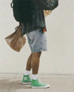 Converse Modelli Alti|Chuck Taylor All Star<Chuck 70 Vintage Canvas Verde lucente/Egret/Nero