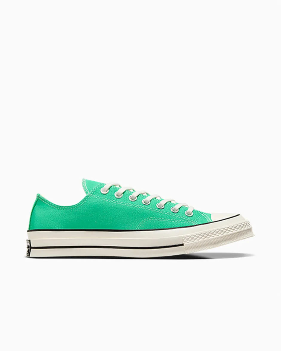 Converse Modelli Bassi|Chuck Taylor All Star<Chuck 70 Vintage Canvas Verde lucente/Egret/Nero