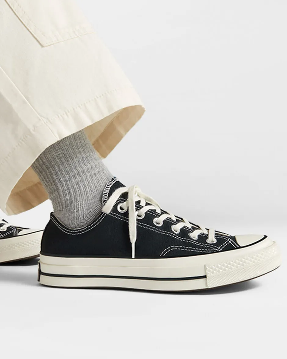 Converse Modelli Bassi|Calzata Larga<Chuck 70 Vintage Canvas Nero/Nero/Egret