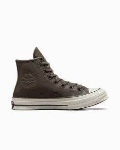 Converse Modelli Alti|Modelli Alti<Chuck 70 Weatherized Leather Tartufo/Tartufo/Egret