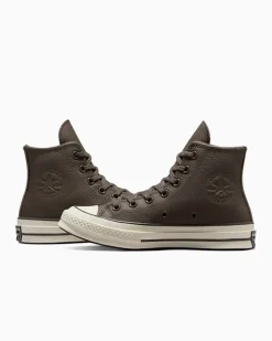 Converse Modelli Alti|Modelli Alti<Chuck 70 Weatherized Leather Tartufo/Tartufo/Egret
