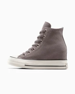 Converse Modelli Alti|Modelli Con Platform<Chuck 70 Wedge Platform Suede Trail Mixed/Egret/Nero