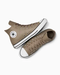 Converse Modelli Alti|Modelli Alti<Chuck Taylor All Star Beige classico/Materia scura