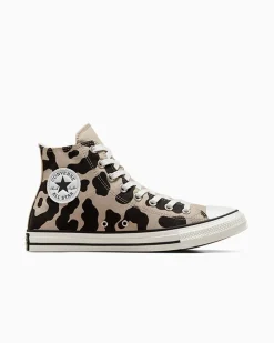 Converse Modelli Alti|Chuck Taylor All Star<Chuck Taylor All Star Animal Print Nero/Papiro/Bianco vintage