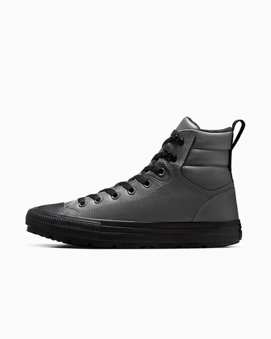 Converse Modelli Alti|Modelli Alti<Chuck Taylor All Star Berkshire Boot Pelle di squalo/Nero/Eclissi totale