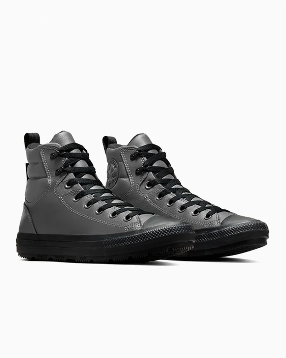 Converse Modelli Alti|Modelli Alti<Chuck Taylor All Star Berkshire Boot Pelle di squalo/Nero/Eclissi totale