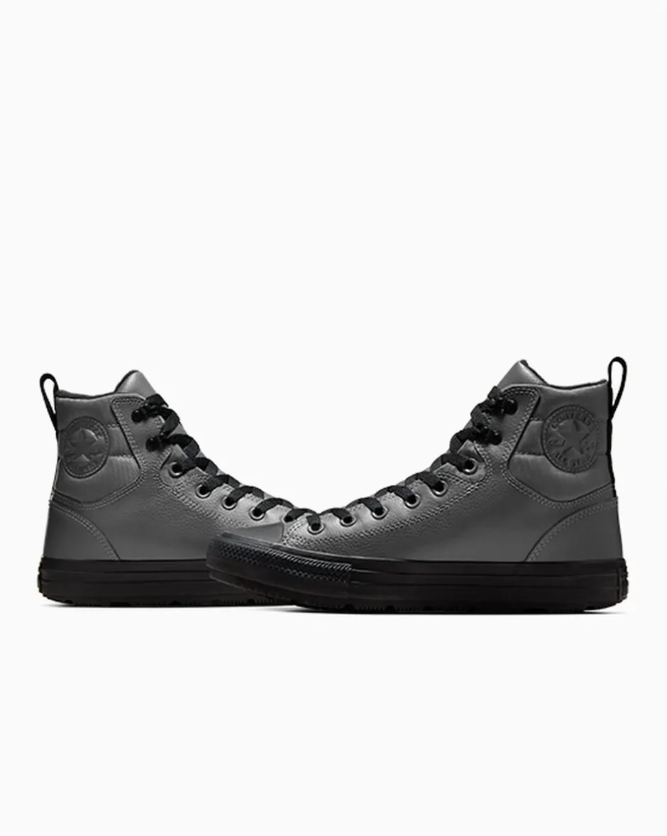 Converse Modelli Alti|Modelli Alti<Chuck Taylor All Star Berkshire Boot Pelle di squalo/Nero/Eclissi totale