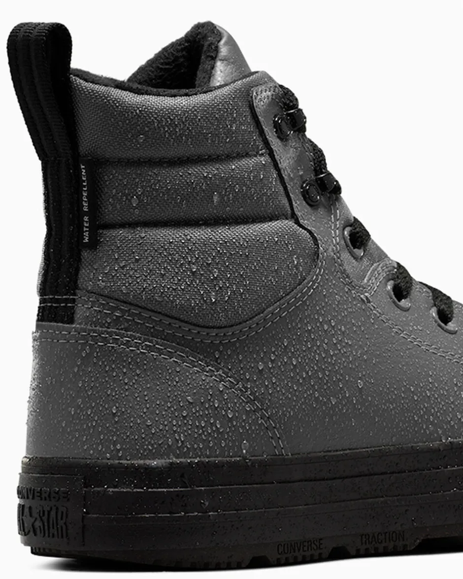 Converse Modelli Alti|Modelli Alti<Chuck Taylor All Star Berkshire Boot Pelle di squalo/Nero/Eclissi totale