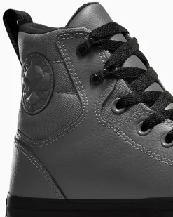 Converse Modelli Alti|Modelli Alti<Chuck Taylor All Star Berkshire Boot Pelle di squalo/Nero/Eclissi totale