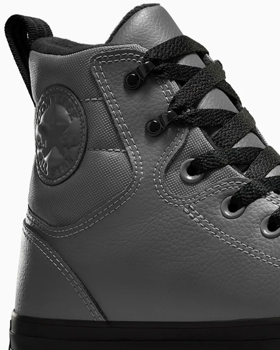 Converse Modelli Alti|Modelli Alti<Chuck Taylor All Star Berkshire Boot Pelle di squalo/Nero/Eclissi totale