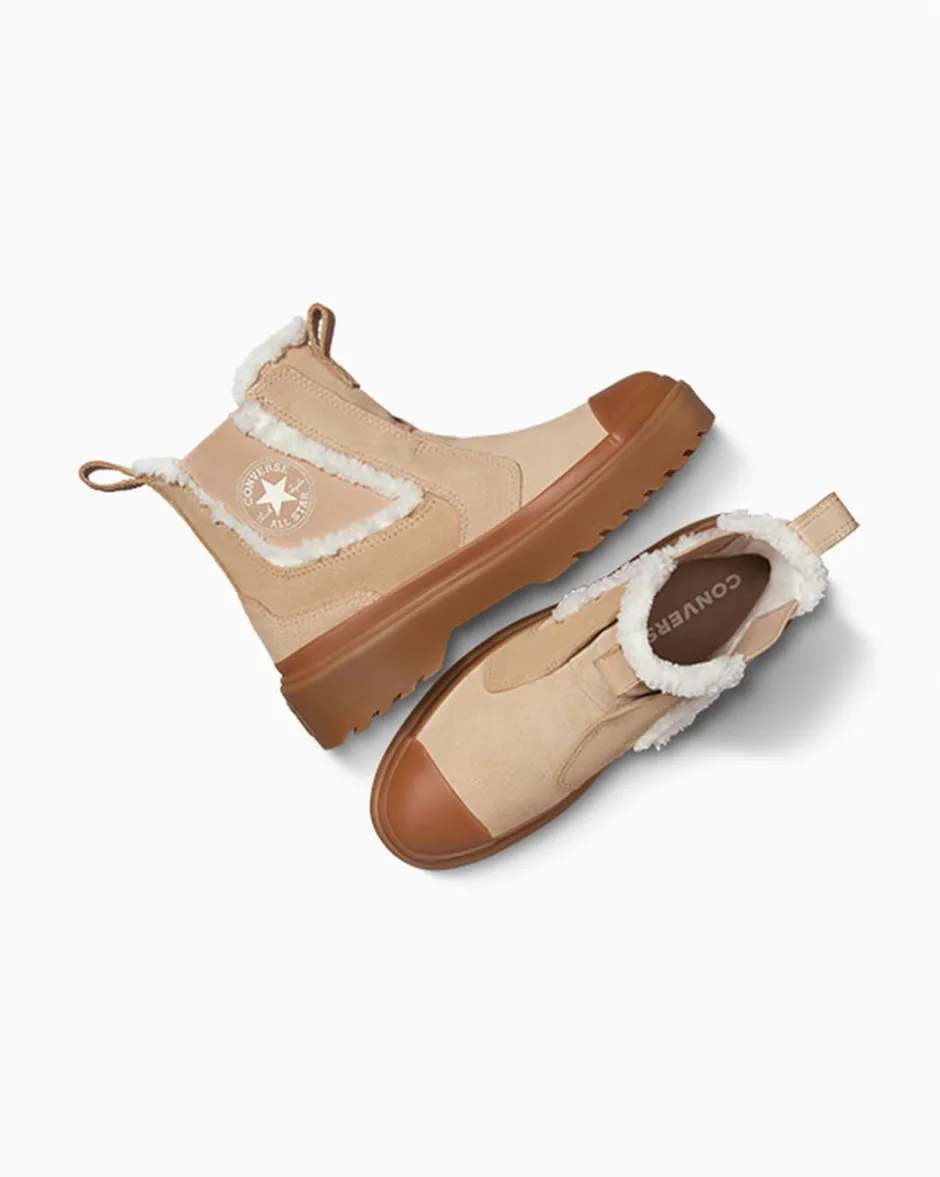 Converse Ragazza|Ragazzi (Età 8-12 Anni)<Chuck Taylor All Star Chelsea Lugged Suede Grigio caldo/Egret/Gomma