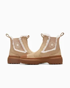 Converse Ragazza|Ragazzi (Età 8-12 Anni)<Chuck Taylor All Star Chelsea Lugged Suede Grigio caldo/Egret/Gomma