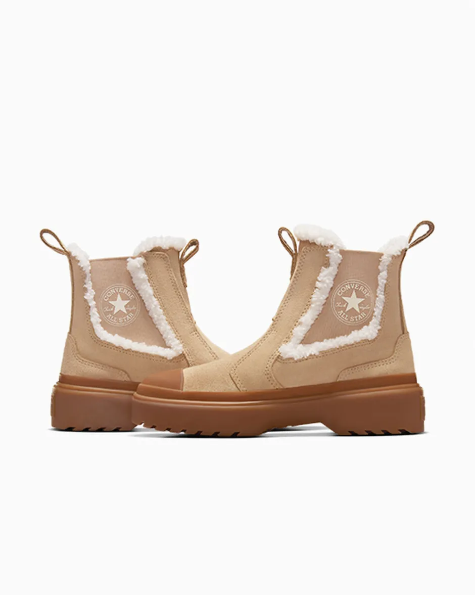 Converse Ragazza|Ragazzi (Età 8-12 Anni)<Chuck Taylor All Star Chelsea Lugged Suede Grigio caldo/Egret/Gomma