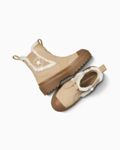 Converse Bambini (Età 4-8 Anni)|Ragazza<Chuck Taylor All Star Chelsea Lugged Suede Warm Quarry/Egret/Gum