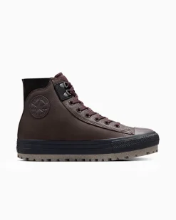 Converse Modelli Alti|Stivaletti<Chuck Taylor All Star City Trek Waterproof Boot Coffee Nut/Nero/Pelle di squalo