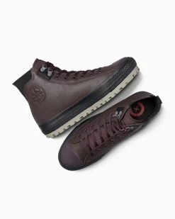 Converse Modelli Alti|Stivaletti<Chuck Taylor All Star City Trek Waterproof Boot Coffee Nut/Nero/Pelle di squalo