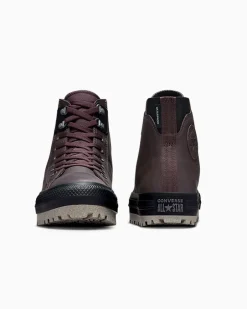 Converse Modelli Alti|Stivaletti<Chuck Taylor All Star City Trek Waterproof Boot Coffee Nut/Nero/Pelle di squalo