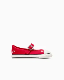 Converse Modelli Bassi|Neonati E Bimbi Piccoli (Età 0-4 Anni)<Chuck Taylor All Star Dainty Mary Jane Valentine's Day Easy On Rosso/Jellyfish Jitter chiaro