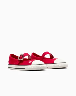Converse Modelli Bassi|Neonati E Bimbi Piccoli (Età 0-4 Anni)<Chuck Taylor All Star Dainty Mary Jane Valentine's Day Easy On Rosso/Jellyfish Jitter chiaro