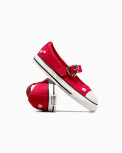 Converse Modelli Bassi|Neonati E Bimbi Piccoli (Età 0-4 Anni)<Chuck Taylor All Star Dainty Mary Jane Valentine's Day Easy On Rosso/Jellyfish Jitter chiaro