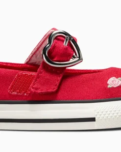 Converse Modelli Bassi|Neonati E Bimbi Piccoli (Età 0-4 Anni)<Chuck Taylor All Star Dainty Mary Jane Valentine's Day Easy On Rosso/Jellyfish Jitter chiaro
