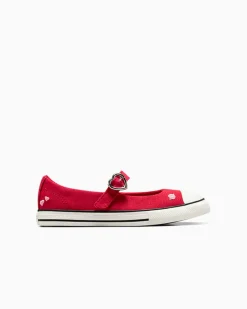 Converse Bambini (Età 4-8 Anni)|Ragazza<Chuck Taylor All Star Dainty Mary Jane Valentine's Day Easy On Rosso/Jellyfish Jitter chiaro