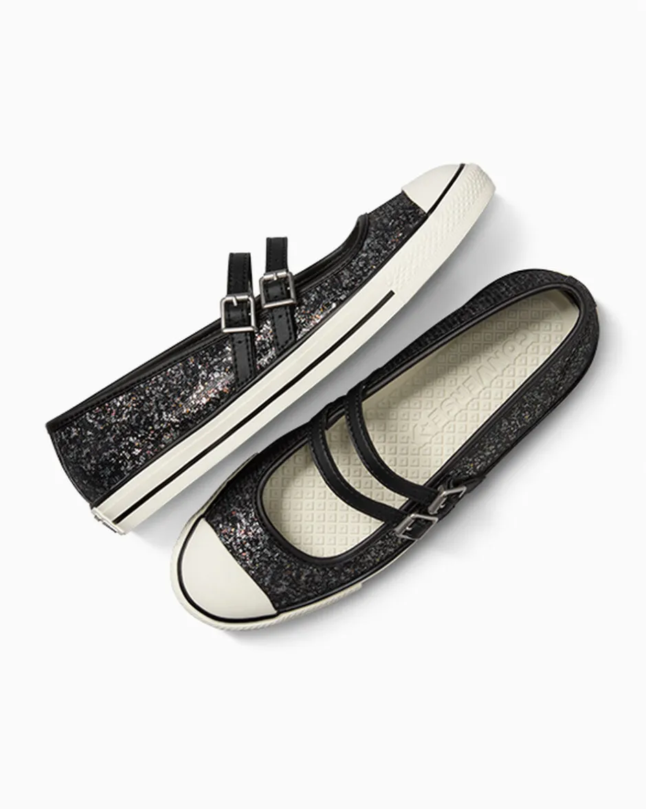 Converse Modelli Bassi<Chuck Taylor All Star Dainty Mary Jane Glitter Nero/Egret/Nero