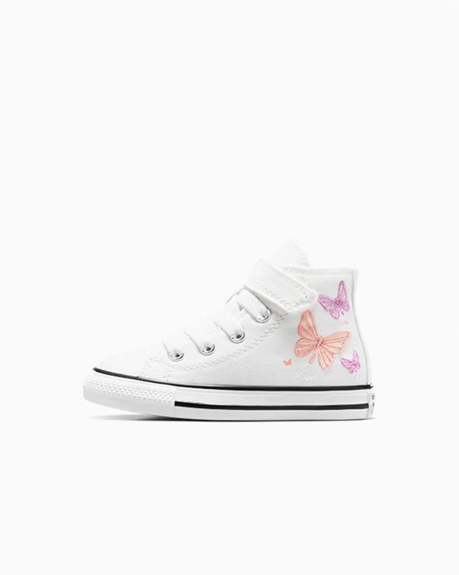 Converse Facile Da Indossare E Togliere<Chuck Taylor All Star Easy On Butterflies Bianco/Fase rosa/Grape Fizz