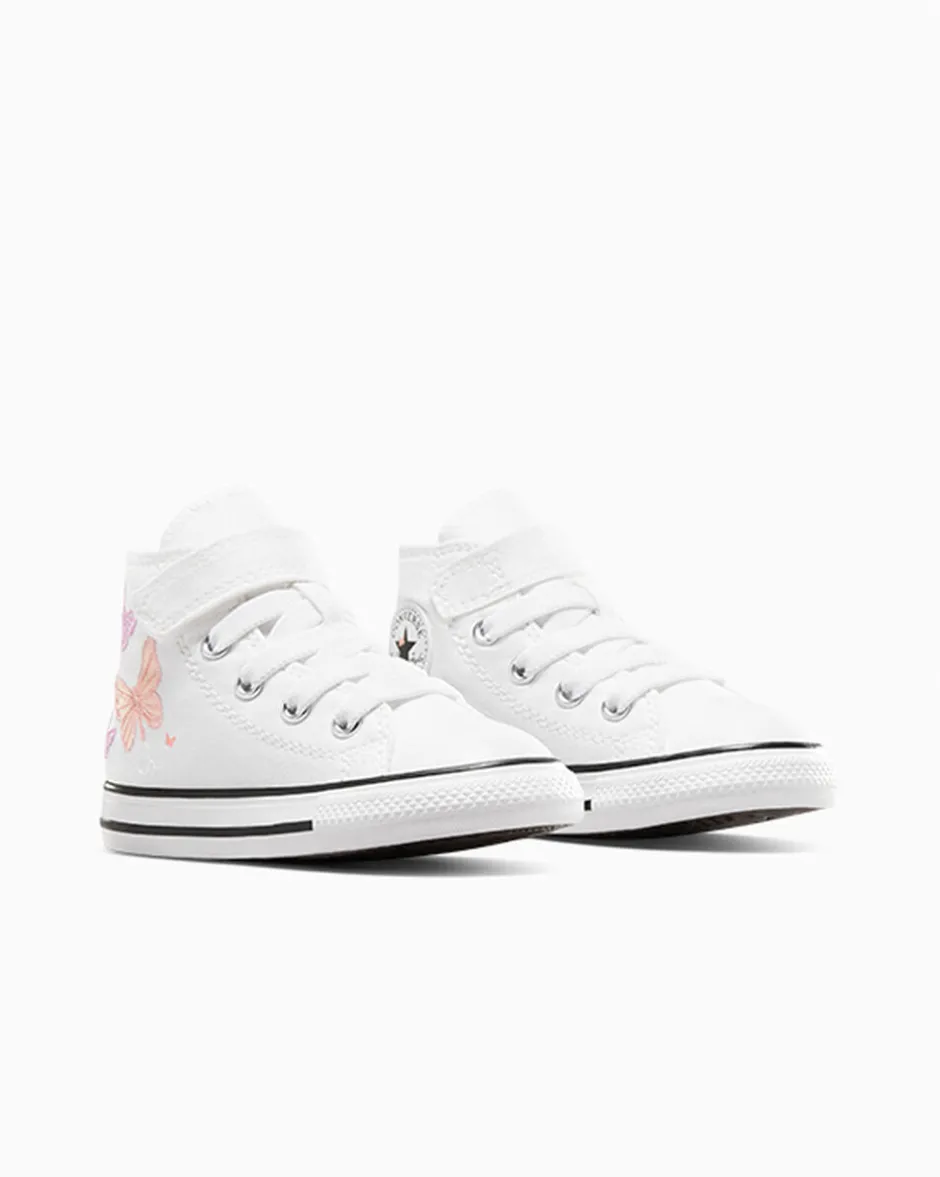Converse Facile Da Indossare E Togliere<Chuck Taylor All Star Easy On Butterflies Bianco/Fase rosa/Grape Fizz