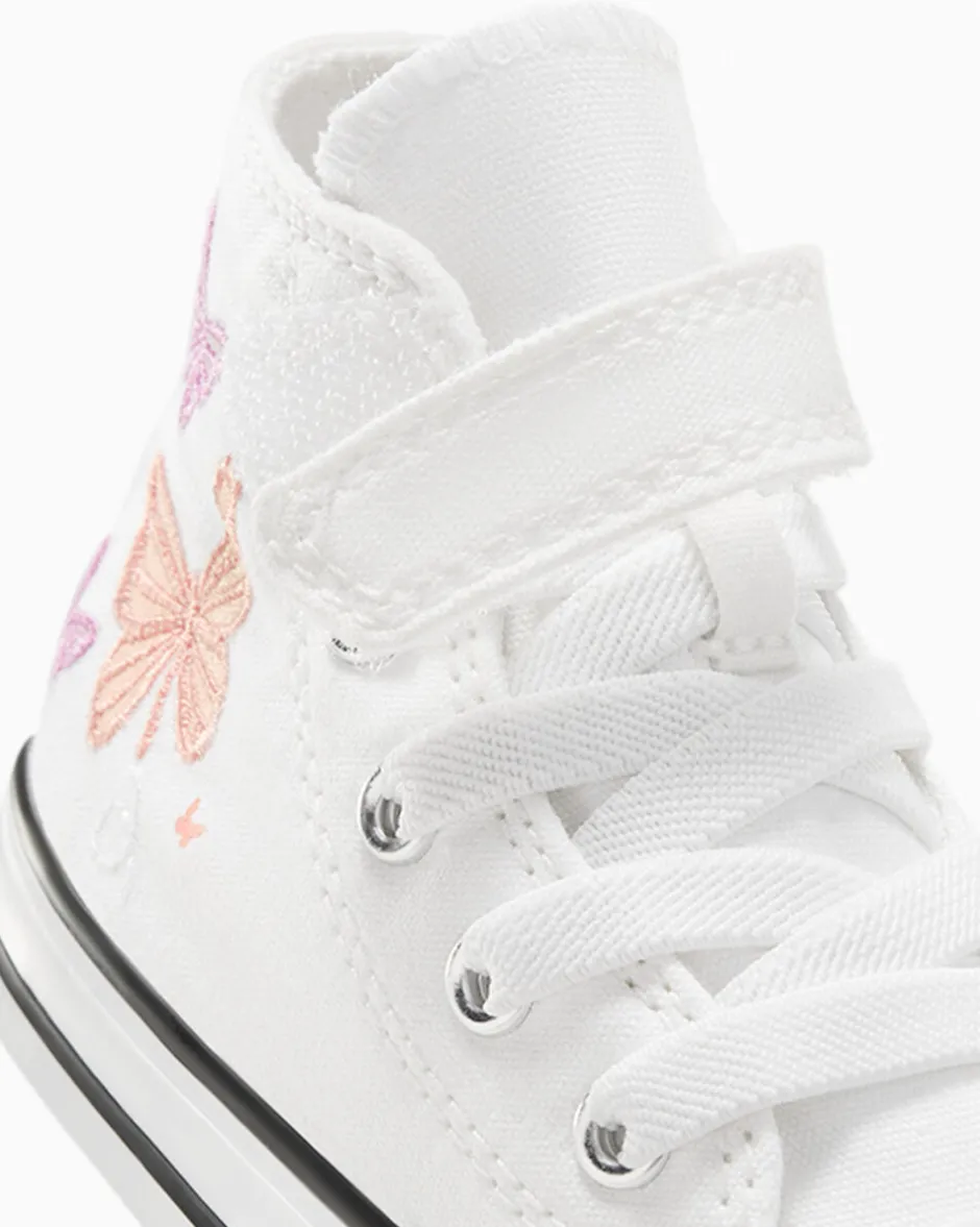 Converse Facile Da Indossare E Togliere<Chuck Taylor All Star Easy On Butterflies Bianco/Fase rosa/Grape Fizz