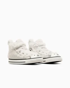 Converse Facile Da Indossare E Togliere<Chuck Taylor All Star Easy On Faux Sherpa Egret/Bianco vintage