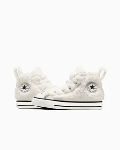 Converse Facile Da Indossare E Togliere<Chuck Taylor All Star Easy On Faux Sherpa Egret/Bianco vintage