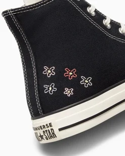 Converse Modelli Alti<Chuck Taylor All Star Embroidered Little Flowers Nero/Egret/Donut Glaze