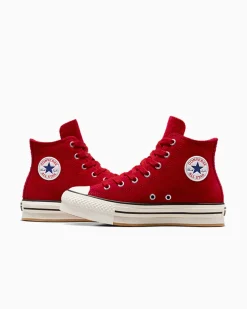 Converse Modelli Alti|Ragazzi (Età 8-12 Anni)<Chuck Taylor All Star EVA Lift Suede Gym Red/Egret/Nero