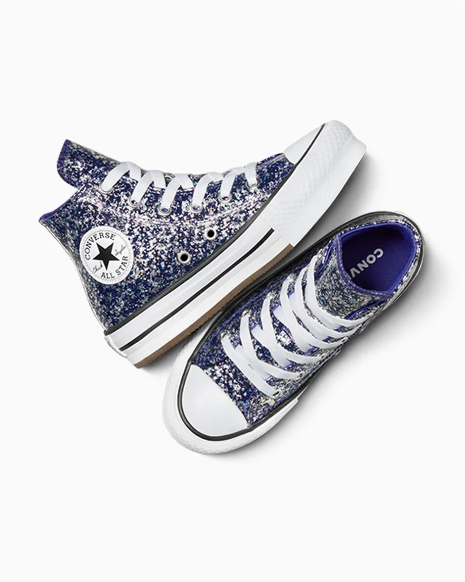 Converse Ragazza<Chuck Taylor All Star EVA Lift Glitter Night Indigo/White