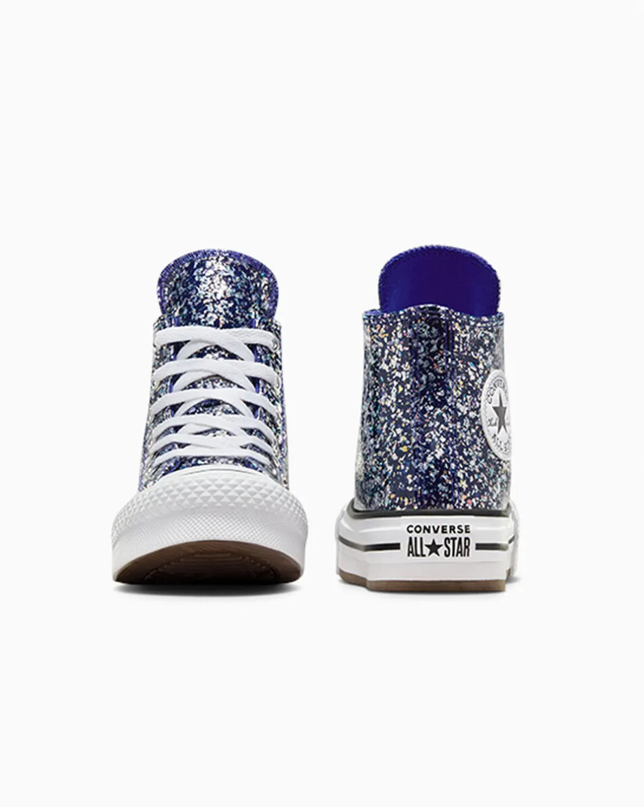 Converse Ragazza<Chuck Taylor All Star EVA Lift Glitter Night Indigo/White